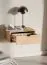 Comodino sospeso "Hampshire" 09, color rovere Mavelie, 1 cassetto, Sistema "Soft-Close", 45 x 33 x 18 cm