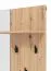 Set ingresso Crina 5 pezzi | Armadio, specchio, cassettiera, scarpiera con cuscino | Rovere grigio, ABS