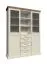 Soggiorno completo 5 pezzi stile country | Set G "Badile" | Bianco pino e marrone | Design accogliente