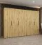 Armadio 6 ante "Korab" 46 | Rovere Artisan | Maniglie nere | 3 scomparti | 3 metri | Soft-Close