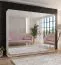 Armadio con ante a specchio "Zainab" 15, bianco, maniglie: oro, 3 scomparti, Sistema "Soft-Close", bordi in ABS, 250 x 52 x 202 cm