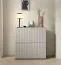 Madia "Cienequillas" 13, color cashmere, 4 ante a battente, 8 scomparti, funzione "push-to-open", 100 x 40 x 102 cm