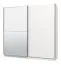 Armadio scorrevole Bogati 02 | Bianco lucido e specchio | 2 barre appendiabiti | 210 x 217 x 62,5 cm