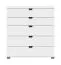 Cassettiera Pecini 01 | Bianco con dettagli neri | 5 cassetti | 95 x 90 x 40 cm