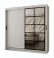Armadio ad ante scorrevoli "Aleya" 05, bianco opaco, 10 scomparti, 2 barre appendiabiti, 200 x 62 x 200 cm