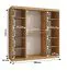Armadio | 1 anta a specchio | Colore: rovere Artisan | Finiture di alta qualità | 180 x 62 x 200 cm | Armadio con ante scorrevoli | 10 scomparti | 2 aste appendiabiti