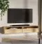 Mobile TV "Hampshire" 07, color rovere Mavelie, 2 ante a battente, 4 scomparti, funzione "push-to-open", Sistema "Soft-Close", 180 x 33 x 33 cm