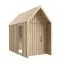 Casetta da giardino con finestra in vetro di sicurezza | Naturale | Superficie di base: 4,50 m² | Stile scandinavo | Malmö 26 | Legno di abete rosso | Dimensioni esterne: 162,4 x 207,7 cm
