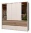 Armadio con ante a specchio Papauta 09 | Cashmere e rovere scuro | 226 x 232 x 60 cm