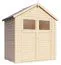 Casetta da giardino prefabbricata Landshut 01 incl. pavimento, legno grezzo - spessore 14 mm, SU: 2,10 m², tetto a capanna