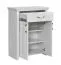 Mobile scarpiera "Bibaor" 10 | Rovere bianco elegante | 98 x 75 x 41 cm | 2 ante, 1 cassetto