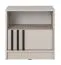 Cassettiera con doghe nere Leeds 37 | 52 x 51 x 38 cm | finitura cashmere | ABS | 1 vano ampio, 1 cassetto