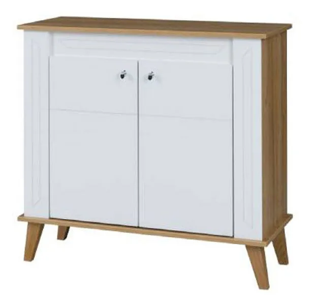 Madia Bambey 11 | Rovere e Bianco | 90 x 94 x 44 cm | Design moderno e qualità