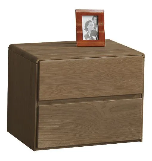 Comodino "Fazenda" 25 marrone scuro | Rovere parzialmente massello | 43 x 55 x 38 cm | Design moderno