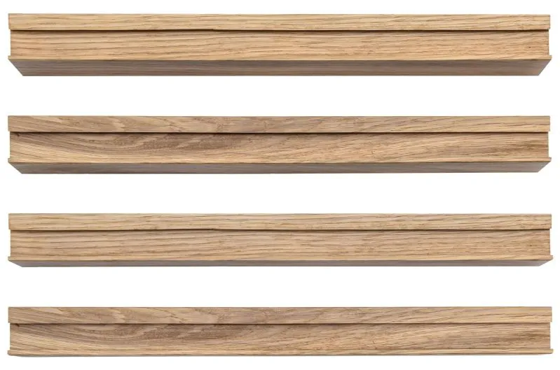 Profili in legno di faggio naturali per mobili TV | Set 4 pezzi | Perfetta armonia e personalizzazione