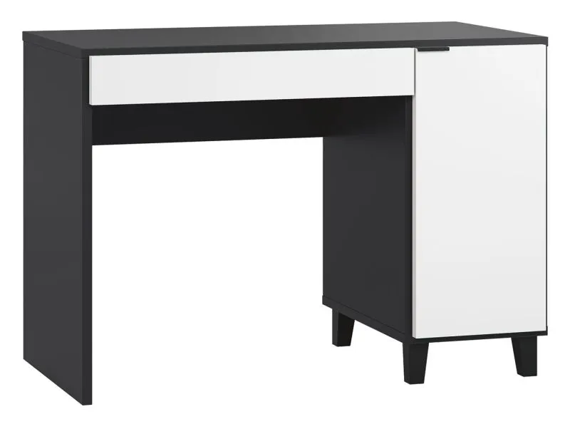 Scrivania "Vacas" 27 nero/bianco | Design moderno | 78 x 110 x 57 cm | Spazio versatile | Dettagli eleganti