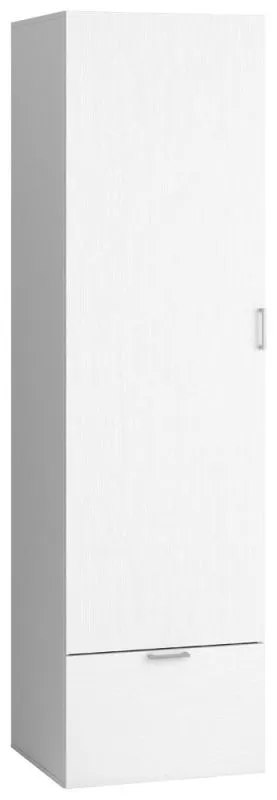 Armadio a battente Minnea 11 bianco | 206 x 58 x 42 cm | Design moderno, capiente, soft close