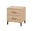 Comodino Sabas 16 | Rovere Artisan | 2 cassetti | Bordi in ABS | 52 x 48 x 40 cm