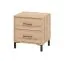 Comodino Sabas 16 | Rovere Artisan | 2 cassetti | Bordi in ABS | 52 x 48 x 40 cm