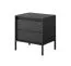 Comodino Balta 14 nero | 2 cassetti con sistema push to open | Bordi in ABS | 56 x 53,5 x 39,5 cm