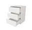 Cassettiera per armadio bianca | 3 cassetti | 71,5 x 55 x 40,5 cm | Laminato di alta qualità