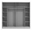 Armadio ad ante scorrevoli "Kule" 08, color grigio grafite, 10 scomparti, 210 x 217 x 62,5 cm