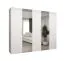 Armadio battente "Korab" 93 bianco | Maniglie oro | 2,5 m | 2 ante specchio | Sistema Soft-Close