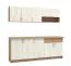 Cucina "Smali" 01, rovere Artisan / rovere bianco, 1 cassetto, bordi in ABS, larghezza 200 cm