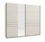 Armadio ad ante scorrevoli "Petrovac" 12, color cashmere, 2 scomparti, 2 barre appendiabiti, bordi in ABS, 245 x 61 x 217,5 cm