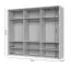 Armadio ad ante battenti "Neiafu" 48, color cashmere, 2 ante in vetro, 3 barre appendiabiti, illuminazione a LED, 224 x 272 x 56 cm