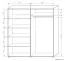 Armadio scorrevole Cikupa 52 | Noce/Olmo | 210 x 160 x 60 cm | Spazio ottimizzato