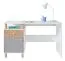 Scrivania cameretta Burdinne 09 | bianco rovere grigio | 76 x 125 x 55 cm | moderna e funzionale