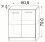 Cassettiera Tandil 01 rovere Sonoma | Design moderno | 70 x 60 x 31 cm | Spazio ottimizzato