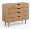 Cassettiera Minnu 02 in rovere selvatico massiccio | 4 cassetti spaziosi | Chiusura ammortizzata | Design minimalista | 90x110x40 cm