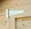 Capanno per attrezzi, legno grezzo, incl. pavimento, porta doppia in legno massiccio - SU: 2,11 m², tetto piano