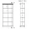 Vetrina alta Badile 08 | pino bianco e marrone | 187 x 87 x 39 cm | stile country | 4 ante e 3 ripiani