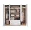 Armadio con ante battenti Hannut 06 | Bianco e rovere | 190 x 200 x 56 cm | Design moderno