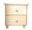 Comodino in pino massello naturale 002 | 2 cassetti capienti | 43x43x33 cm | Design moderno e robusto