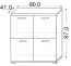 Cassettiera Tandil 03 in rovere Sonoma | Design moderno | 87 x 80 x 41 cm | 4 ante capienti