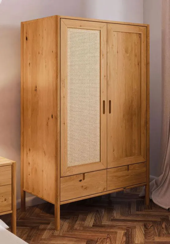 Armadio Wellsford 43 | Rovere selvatico oliato | 175 x 108 x 60 cm | Design raffinato