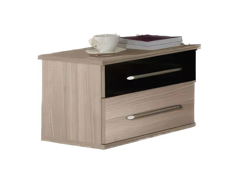 Set 2 comodini Patras | Ciliegio Cardiff | 2 cassetti | 36 x 43 x 40 cm | Design moderno
