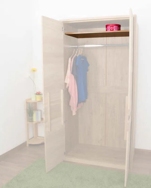 Scaffale moderno Delphi 54 | Rovere selvatico naturale | 46 x 54 cm | Design funzionale e compatto