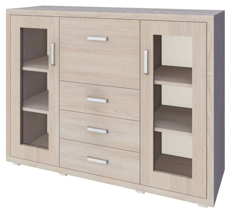 Vetrinetta Kerowagi 17 | rovere Sonoma | 105 x 140 x 41 cm | design moderno e spazioso