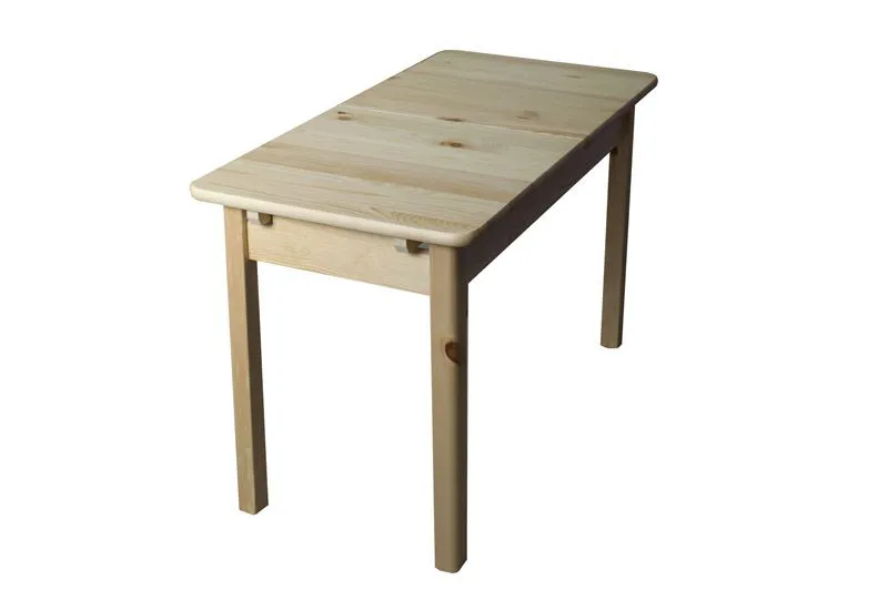 Tavolo allungabile in pino massello naturale 008 | 75 x 145/210 x 90 cm | Ampio piano d'appoggio