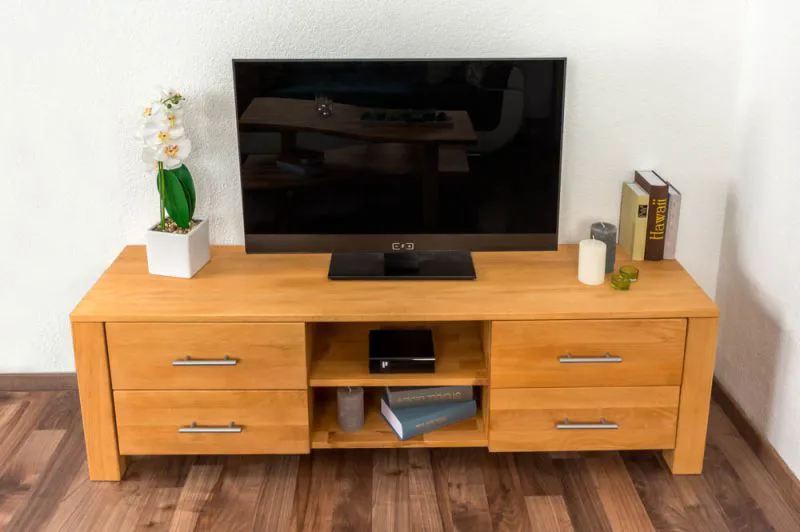 Mobile TV "Wooden Nature" 126, faggio massello - 48 x 160 x 40 cm (h x l x p)