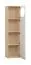 Libreria a due ante Aenna 61 | Bianco/Rovere | 202,5 x 50,5 x 35 cm | 4 ripiani | Piedini regolabili