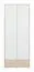 Armadio cameretta ante battenti Forks 01 | Rovere/bianco | 200x80x51 cm | 2 ante, 1 cassetto, 2 scomparti