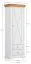 Set ingresso 3 pezzi Bresle | Bianco/Naturale | Pino massiccio | Scarpiera, specchio, armadio | Maniglie legno