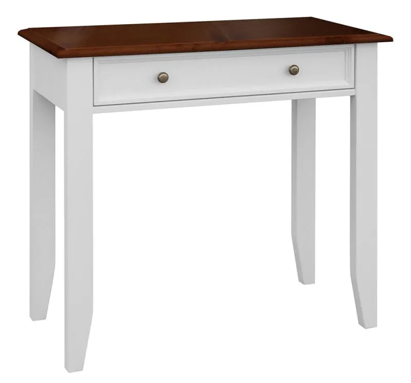 Toeletta Gyronde 35 in pino massiccio | Bianco e noce | 85 x 93 x 45 cm | Design rustico