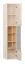 Vetrinetta "Sarandi" 06, beige, maniglie: beige, 1 anta in vetro, 6 scomparti, illuminazione a LED, Sistema "Soft-Close", 40 x 42 x 206 cm